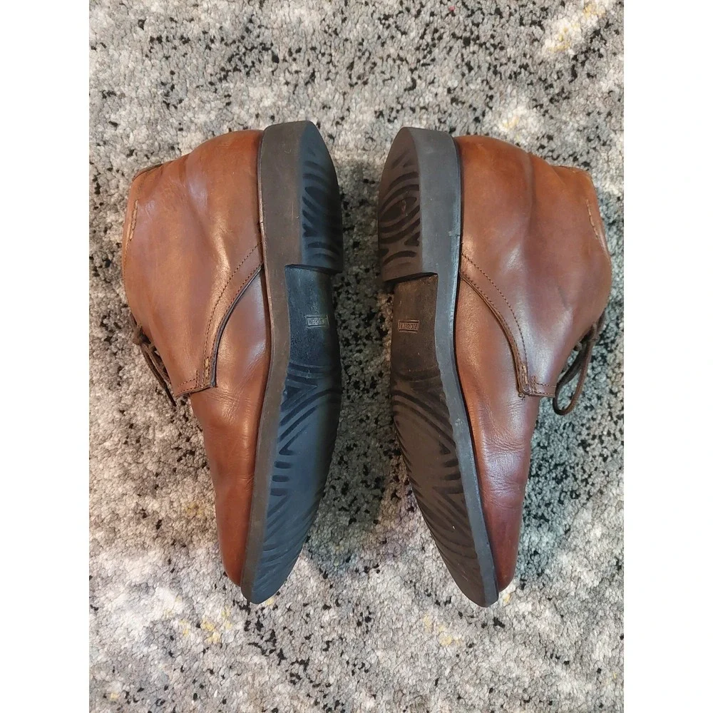 Brown Leather Chukka Ankle Boots Men's Dress Casual Comfortech Cognac Size 10